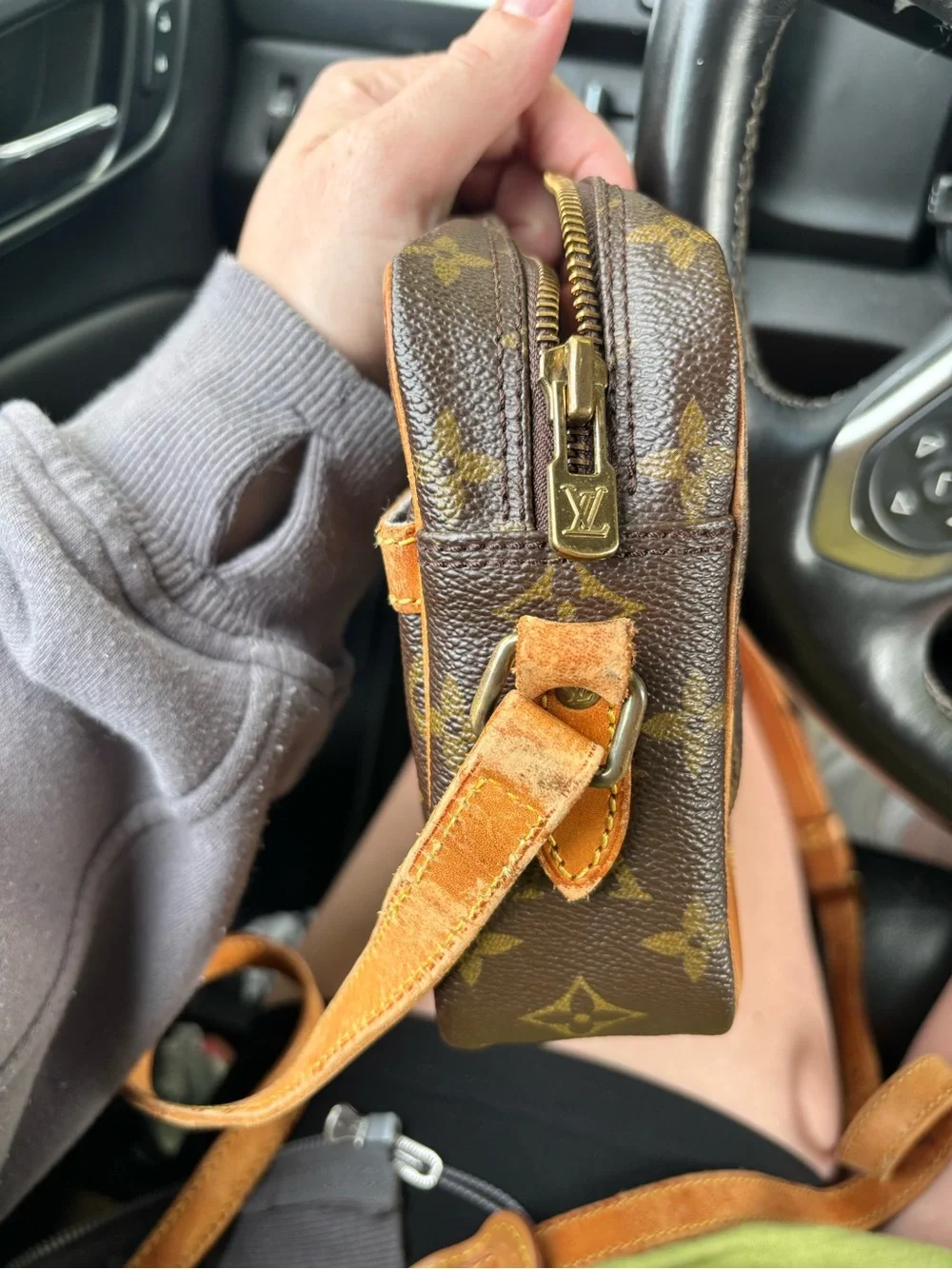 Louis Vuitton Brown Monogram Small Crossbody with Gold Hardware - Picture 2 of 6